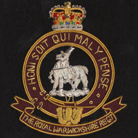 Royal Warwickshire Regiment Wire Blazer Badge